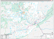 East Stroudsburg Metro Area Wall Map Premium Style